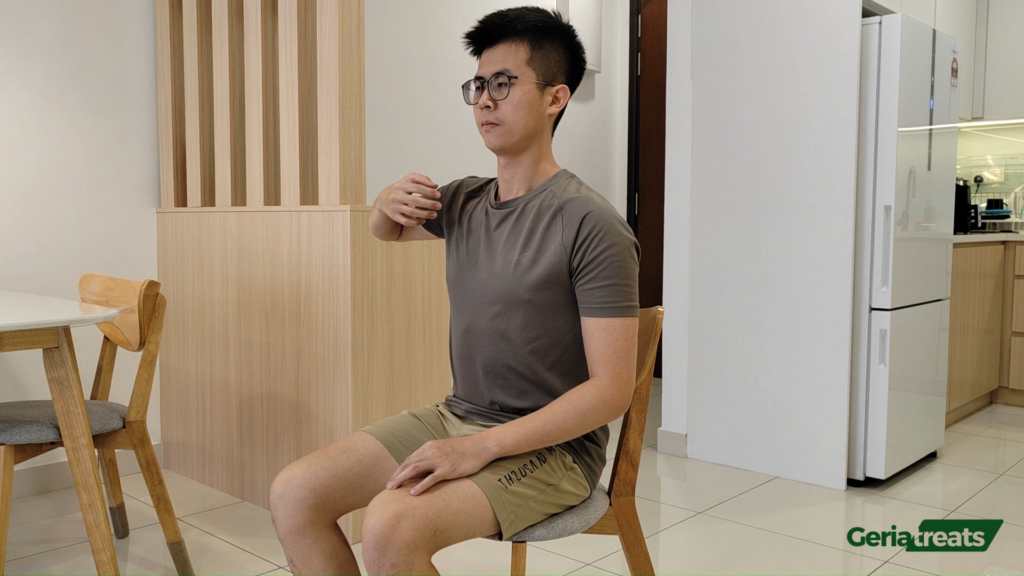 167 Shoulder abduction to 90 in sitting - short lever