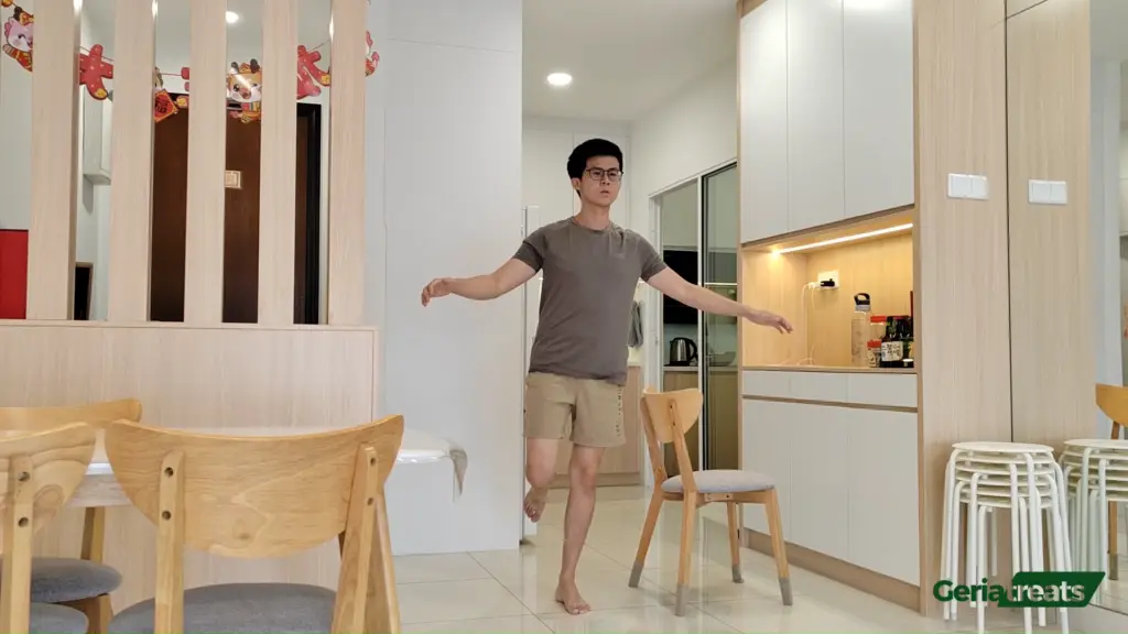 198 Single leg stance, head turns
