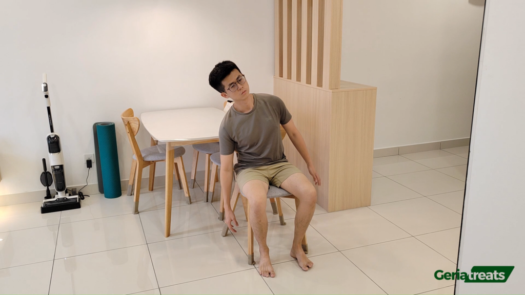 208 Sitting lumbar side flexion