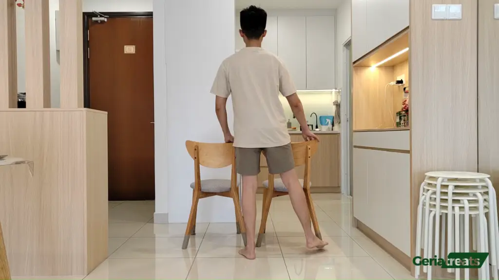 186 Side stepping with support