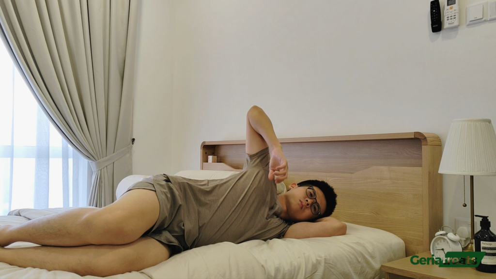 166 Shoulder abduction to 90 in side lying - short lever