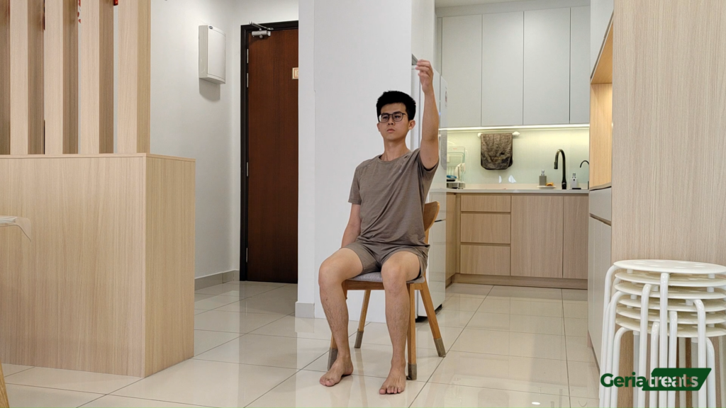 175 Shoulder flexion in sitting - long lever