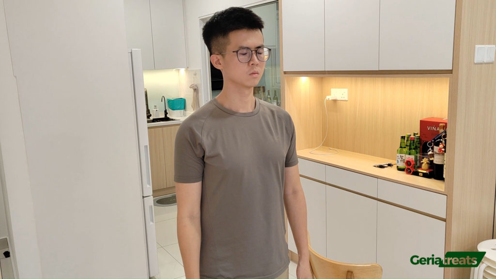 268 Unsupported standing with feet together and eyes closed