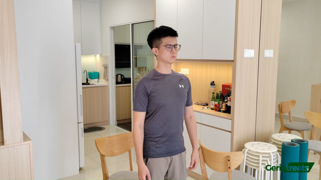 353 Standing unsupported, eyes closed